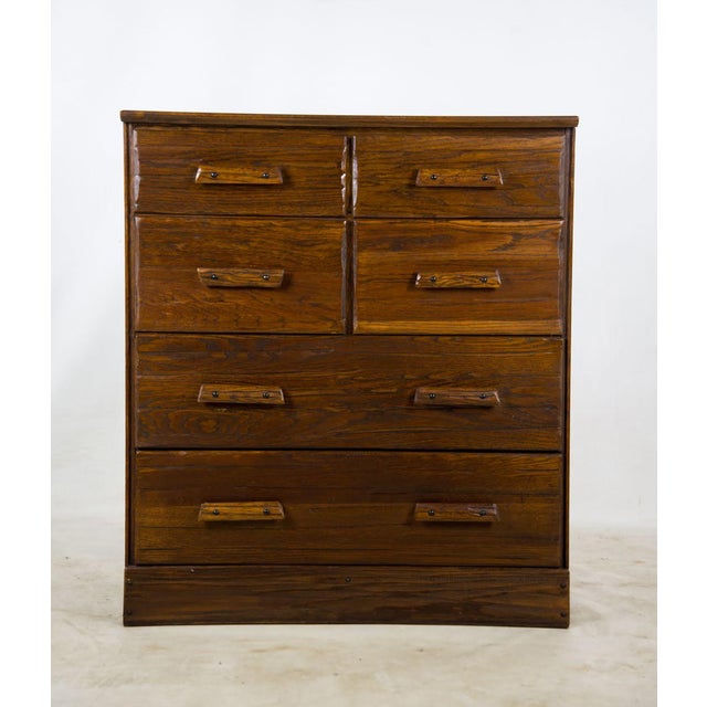 Vintage A. Brandt Ranch Oak Furniture Oak 6 Drawer Dresser | Chairish