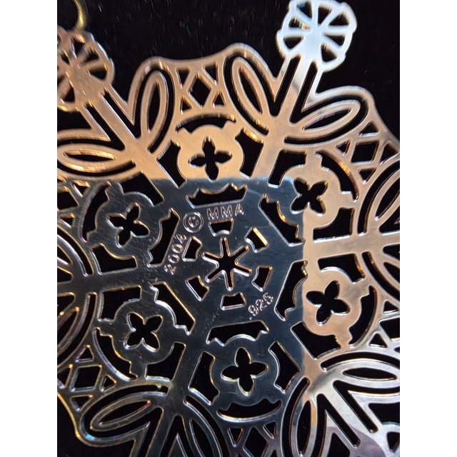 English Collection of Vintage Sterling Silver Metropolitan Museum of Art Christmas Ornaments For Sale - Image 3 of 17