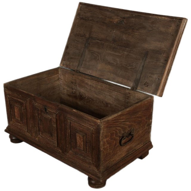 Antique Small Baroque Chest in Oak, 1750 For Sale - Image 4 of 18