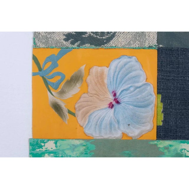 Green Randa Newland Untitled (Collie) Contemporary Mixed Media & Collage Framed 2002 For Sale - Image 8 of 12