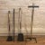 1960s Mid-Century Modern Wrought Iron and Brass Fireplace Tools- 3 Pieces For Sale - Image 5 of 8