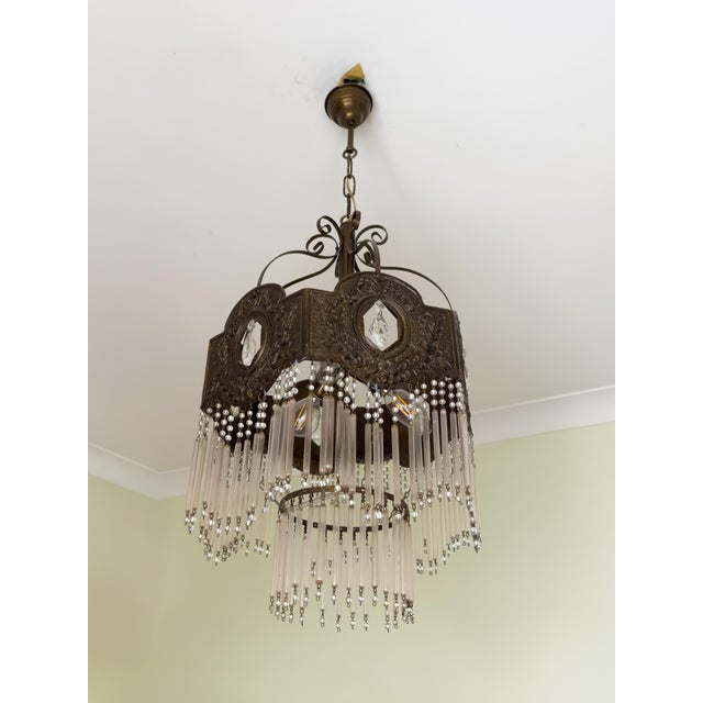 Mid-Century Metal and Glass Ceiling Lamp, 20th Century For Sale - Image 12 of 14