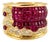 Vintage 18k Yellow Gold 4.16ctw Invisible Set Ruby Diamond Mystery Band Ring, Size 7.75 For Sale