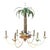 Vintage Italian Tole Palm Tree and Monkey Chandelier For Sale
