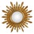Mid-Century Convex Gilt Sunburst Mirror, 1960s For Sale