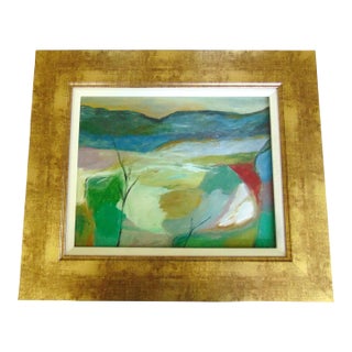 Original Oil Painting "Fjord at Tojar" by C. Koken Framed 20"w X 17"h For Sale