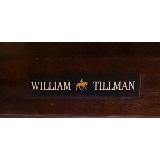 Vintage Twin Pillar Flame Mahogany Dining Table by W. Tillman, 1980s For Sale - Image 14 of 16