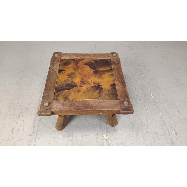 Vintage Brutalist Copper-Plated Coffee Table, 1970s, in Good conditions. Designed 1970 to 1979