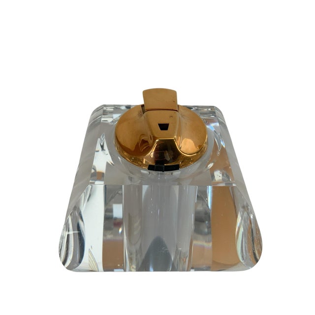 Plastic MCM Mid Century Modern Vintage 1970s Feliceantonio Botta Lucite Table Lighter – Ronson Varaflame Italy 1970s For Sale - Image 7 of 8
