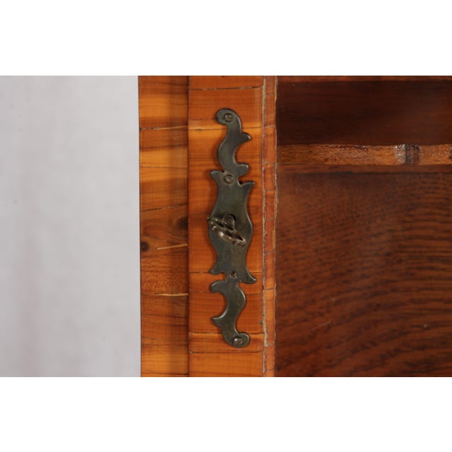 Small Antique Baroque Hanging Display Cabinet in Walnut, 1800 For Sale - Image 12 of 18