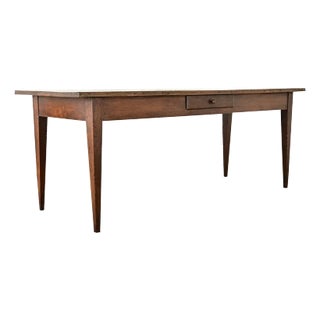 French 19th Century Oak Farm Table For Sale