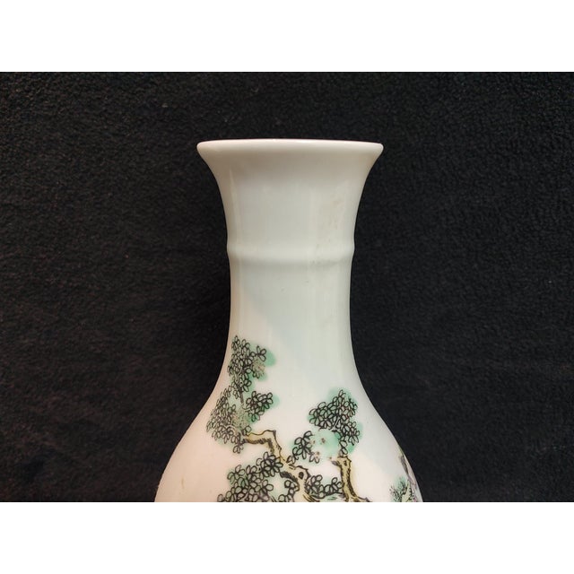 Chinese Old Ceramic Vase,Jurentang Marked Famille Rose Porcelain Vase Hand Drawing Figures Fishing Pattern For Sale In Seattle - Image 6 of 11