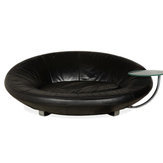 DS-152 Leather Two-Seater Black Sofa from de Sede For Sale - Image 6 of 10