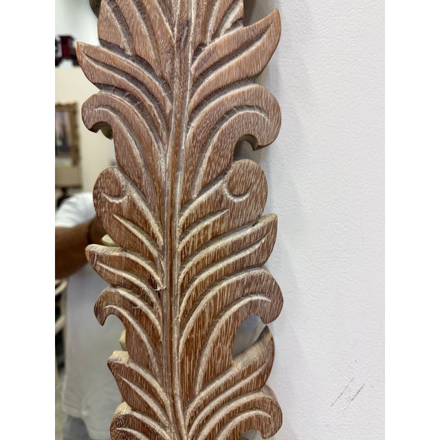 Vintage Carved Wood Palm Beach Regency Mirror For Sale - Image 10 of 11