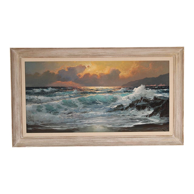Central California Coastal Painting by Alexander Dziugurski (1911-1995) For Sale