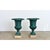 A grand pair of late 19th century French cast iron “Medici urns” which display Neoclassical taste in their profile that...