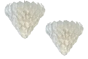 Italian Modern Murano Glass Polar Wall Lights, 1970s, Set of 2