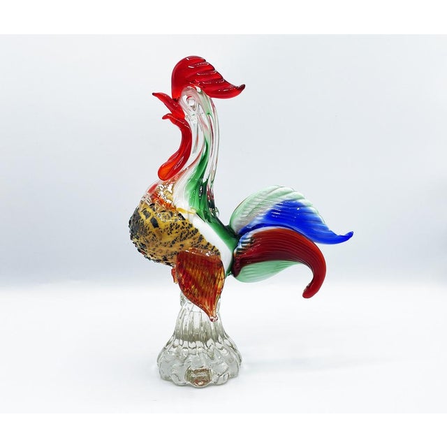 Murano Multicolored Rooster Sculpture, 1960s For Sale - Image 11 of 18