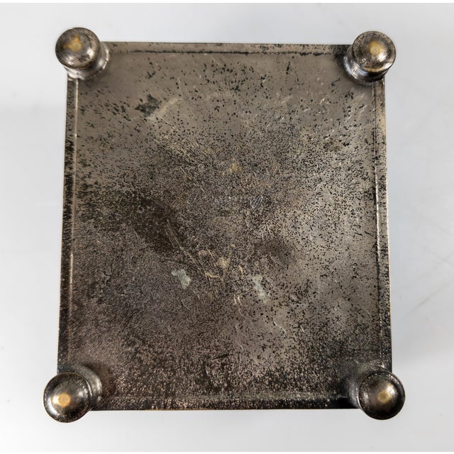 Early 20th Century Art Deco Silvered Bronze Dresser Box by Oscar Bach For Sale - Image 14 of 16