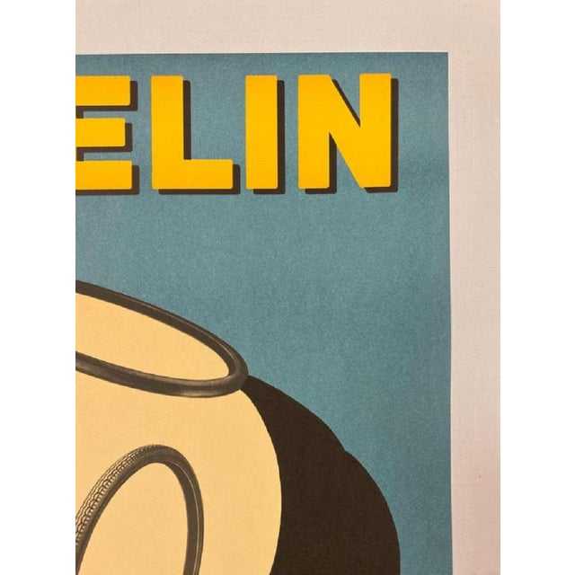 Modern Michelin Bicycle Tire Lithographic Poster, 1980 For Sale - Image 3 of 8