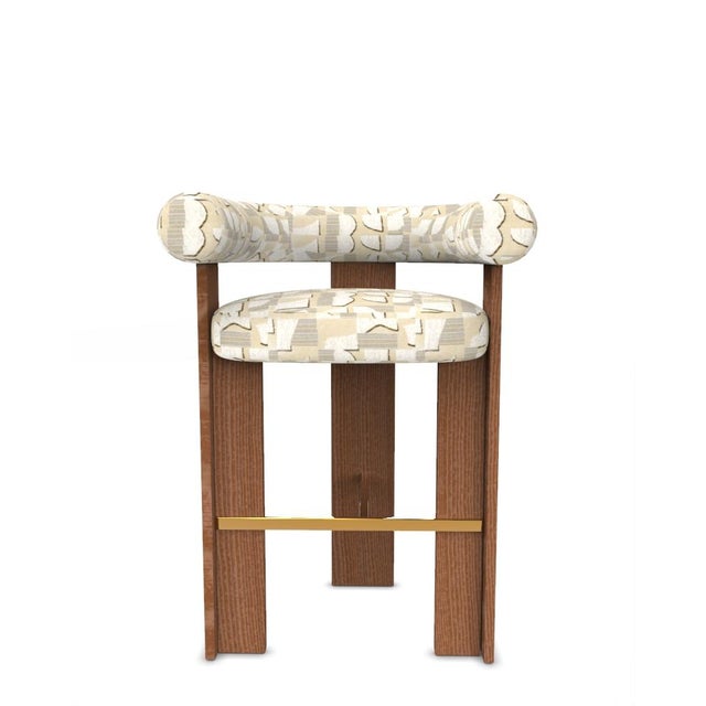 Collector Modern Cassette Bar Chair in Hymne Beige Fabric by Alter Ego For Sale - Image 6 of 6