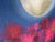 This evocative acrylic painting by Anna Maria Caboni presents a dreamlike nocturnal landscape defined by atmosphere,...