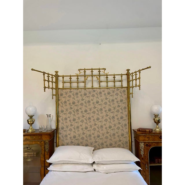 Antique Victorian Brass Double Bed, 1860 For Sale - Image 9 of 16
