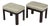 Pair of Gordon's Stools Upholstered in Silk For Sale