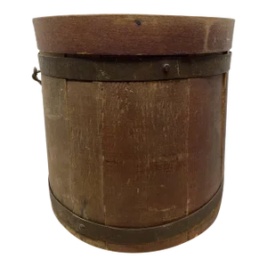 Antique Firkin Sugar Bucket – Country Primitive Style
