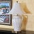 Vintage Paul Hanson Style White Ceramic Urn Table Lamp With Raised Botanical Relief Design For Sale - Image 16 of 18