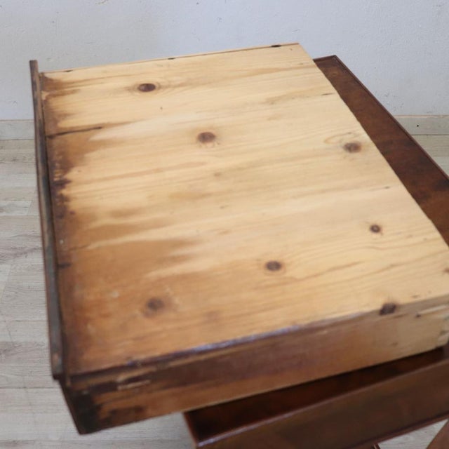 Antique Walnut Side Table with One Drawer, 1800s For Sale - Image 6 of 11