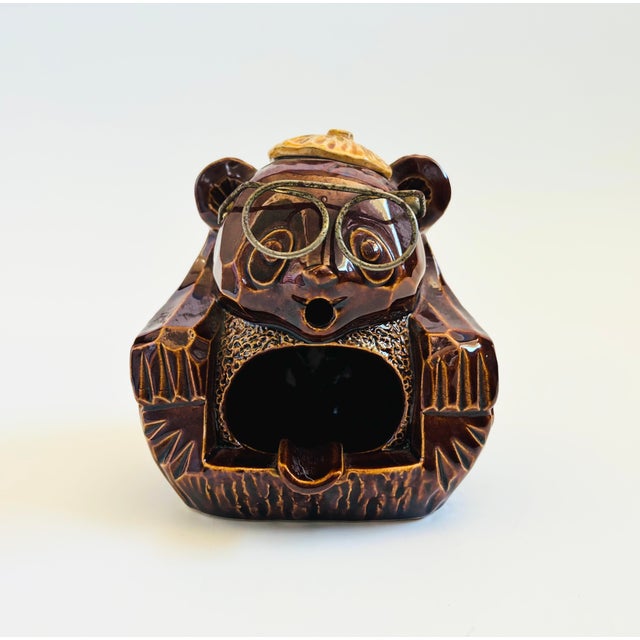 Mid Century Pottery Bear Ashtray For Sale - Image 4 of 10