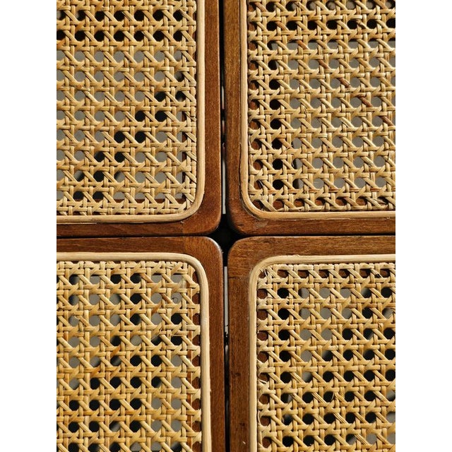 Vintage Dining Table with Cane Top attributed to Mundus, Former Yugoslavia, 1960s For Sale - Image 3 of 12