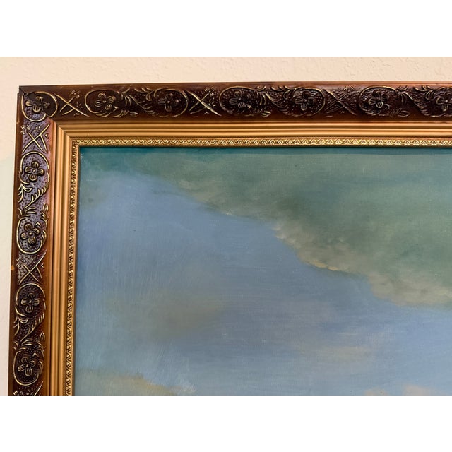 Venice Grand Canal Original Oil Painting by S.Hofner Vintage Large Framed Art For Sale In Jacksonville, FL - Image 6 of 10