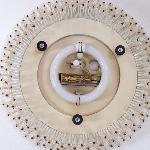 Illuminated Glass Flower Mirror attributed to Emil Stejnar for Rupert Nikoll For Sale - Image 5 of 10