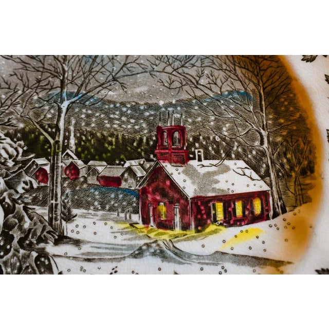 1940s Set of 6 Vintage Johnson Brothers Friendly Village 9.75" Dinner Plates For Sale - Image 5 of 10
