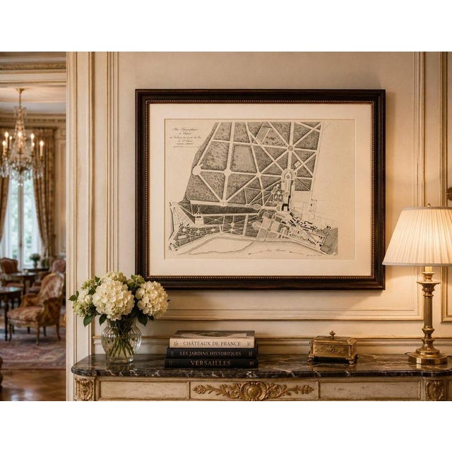 Louis-Pierre Baltard, Plan of the Château and Gardens of Saint-Cloud, 1803, Engraving For Sale - Image 9 of 10