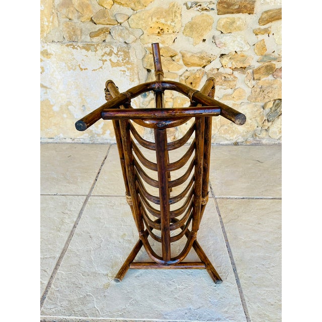 Vintage Bamboo Rattan Magazine Rack, 1970s For Sale - Image 13 of 16