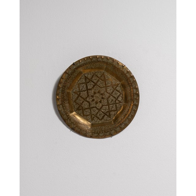 Mid 20th Century Morocco Brass Tray For Sale - Image 14 of 15