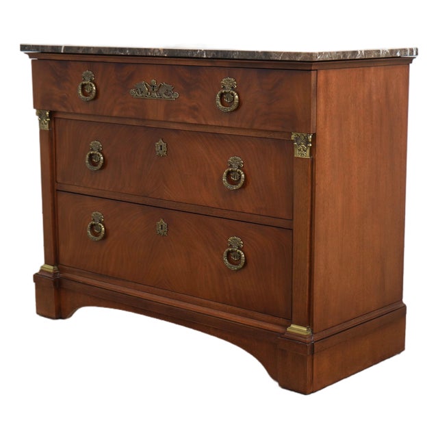 Henredon Historic Natchez Marble Top Chest For Sale