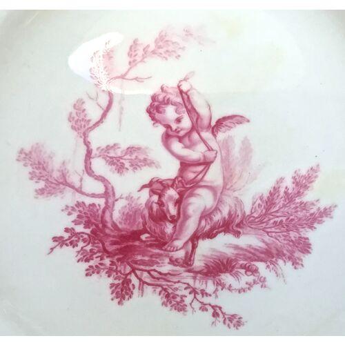 Ceramic Set of 6 Antique Minton Cherub Plates For Sale - Image 7 of 13