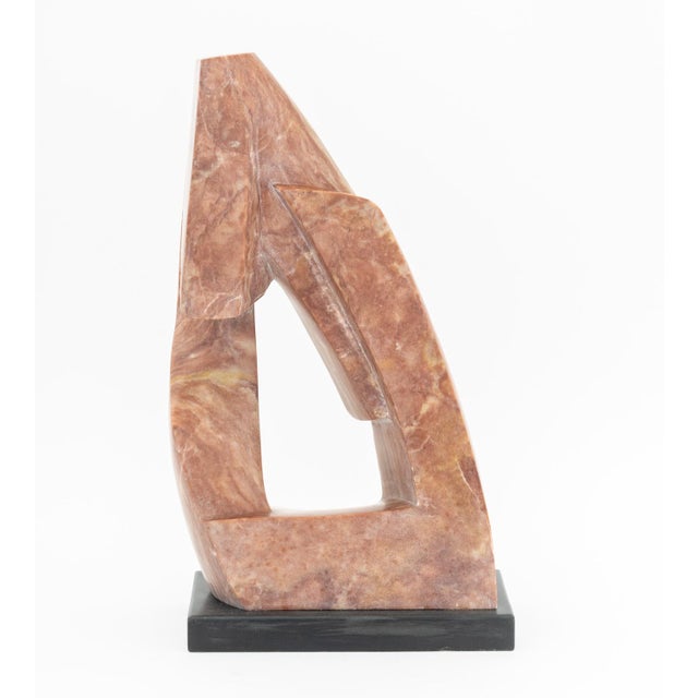 Modernist Vintage Abstract Pink Marble Sculpture For Sale In New York - Image 6 of 10