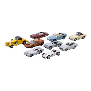 Miniature Mercedes Cars, Set of 9 For Sale