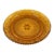 1960s Indiana Sandwich Glass Tiara Amber Large Serving Platter Sawtooth Rim 12" For Sale