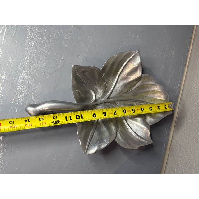 Bruce Fox Vintage Cast Aluminum Leaf Bowl, Attributed to Bruce Fox For Sale - Image 4 of 9