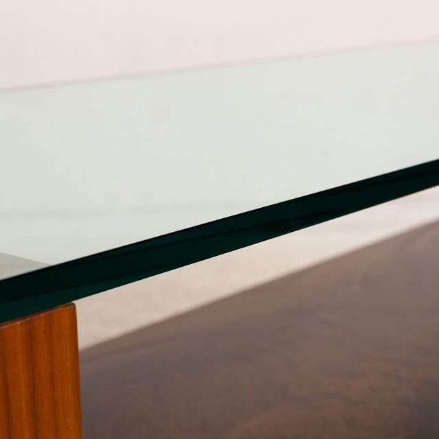 Glass and Brown Wood Sideboard by Petro Constantini For Sale - Image 4 of 10