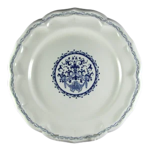 Gien France Rouen 32 Flow Blue Chinoiserie Bleu Chop Plate Round Plate Platter