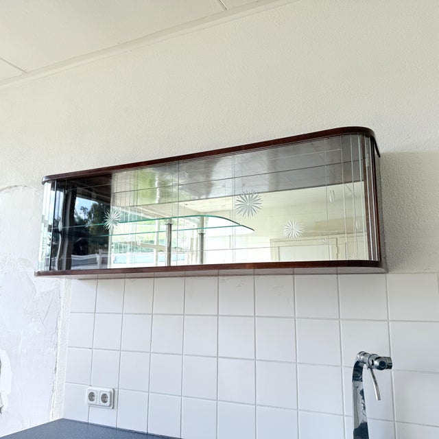 Wooden Hanging Display Cabinet with Glass Elements, 1960s For Sale - Image 4 of 17