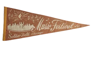 Vintage Musical Festival Chicago Felt Flag Pennant