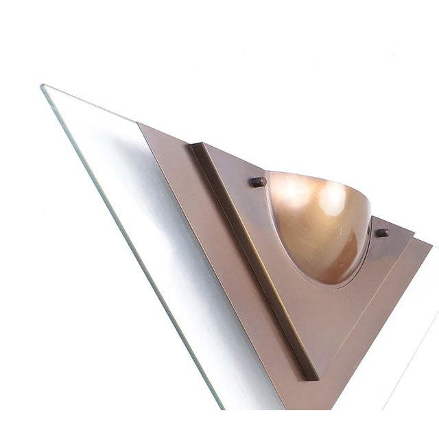 1980s Dutch Copper Wall Lamp with Glass from Dijkstra Lampen, 1980s For Sale - Image 5 of 11